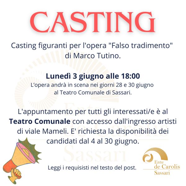 Casting per l´opera 