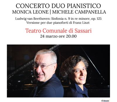 Concerto duo pianistico con Michele Campanella e Monica Leone al Teatro Comunale di Sassari