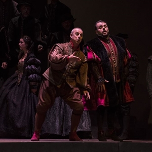 Rigoletto (2018) : Rigoletto (Vladimir Stoyanov) e il Duca (Giulio Pelligra) - foto: Elisa Casula